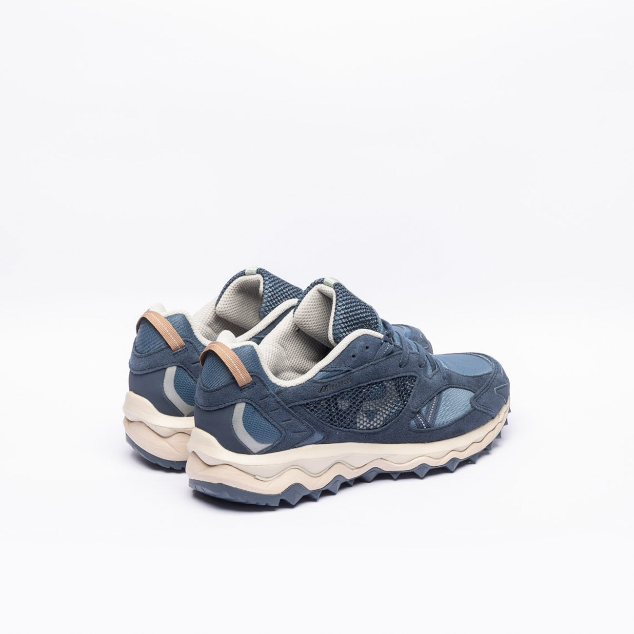 Sneaker trail running Mizuno Wave Mujin TL in camoscio e tessuto blu