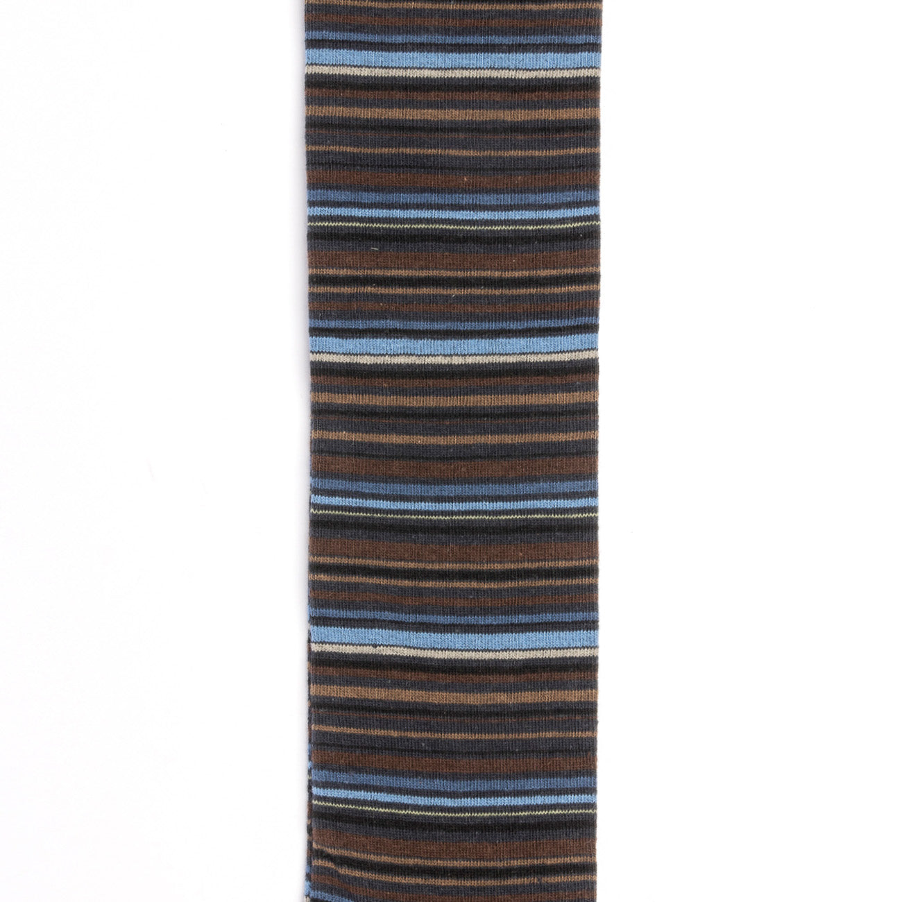 Calza Alto Milano Emerald Long in cotone bicolor marrone e azzurro