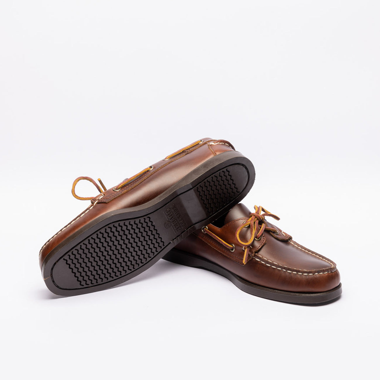 Sebago Docksides Portland brown leather boat shoe (Brown gum)