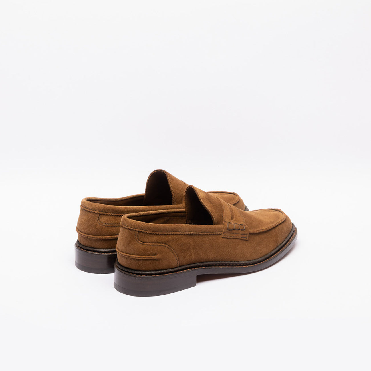 Tricker's Adam penny loafers in brown suede (Cubana suede)