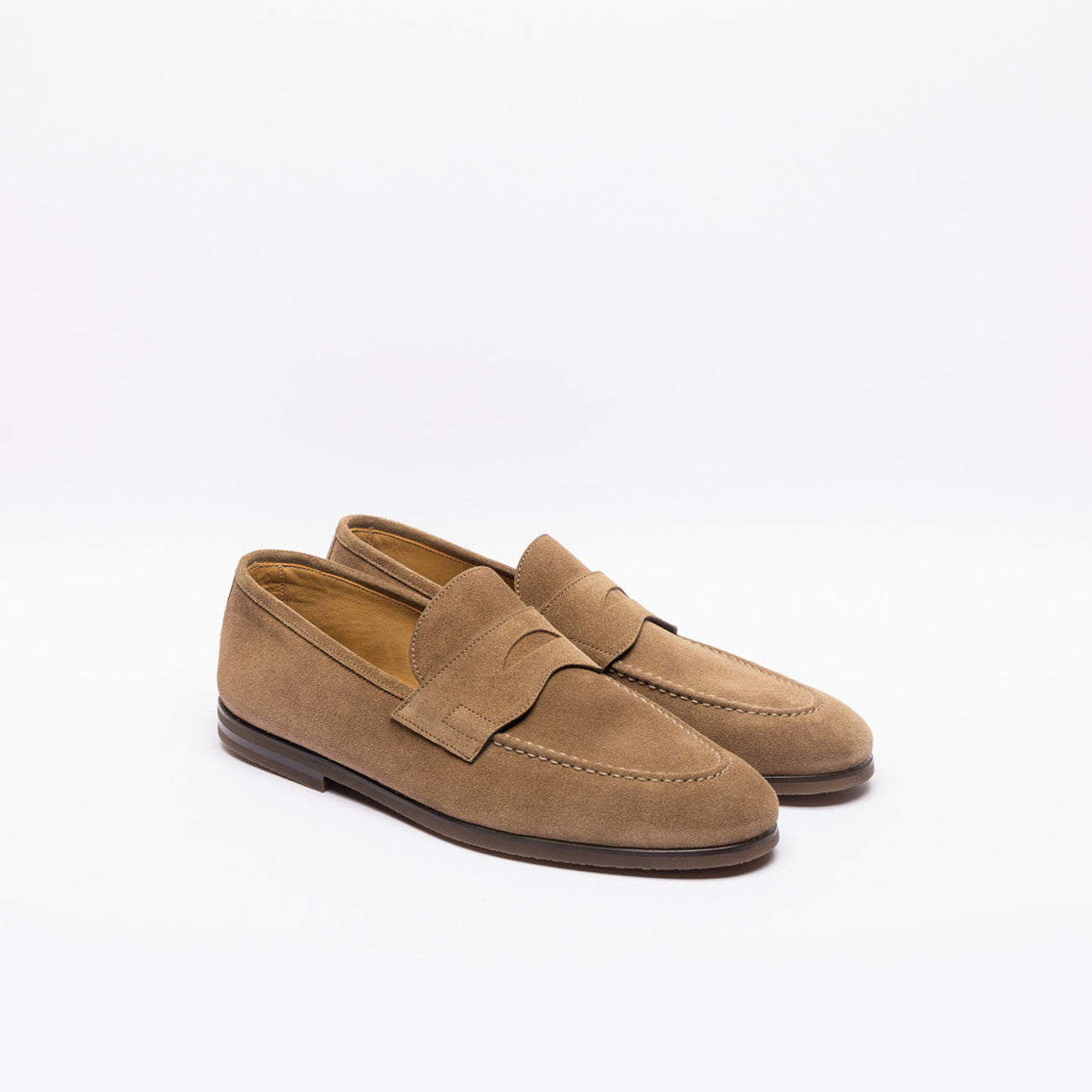 Barrett 221021 penny loafers in beige suede