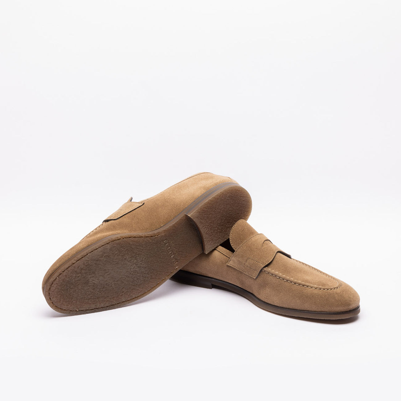 Barrett 221021 penny loafers in beige suede