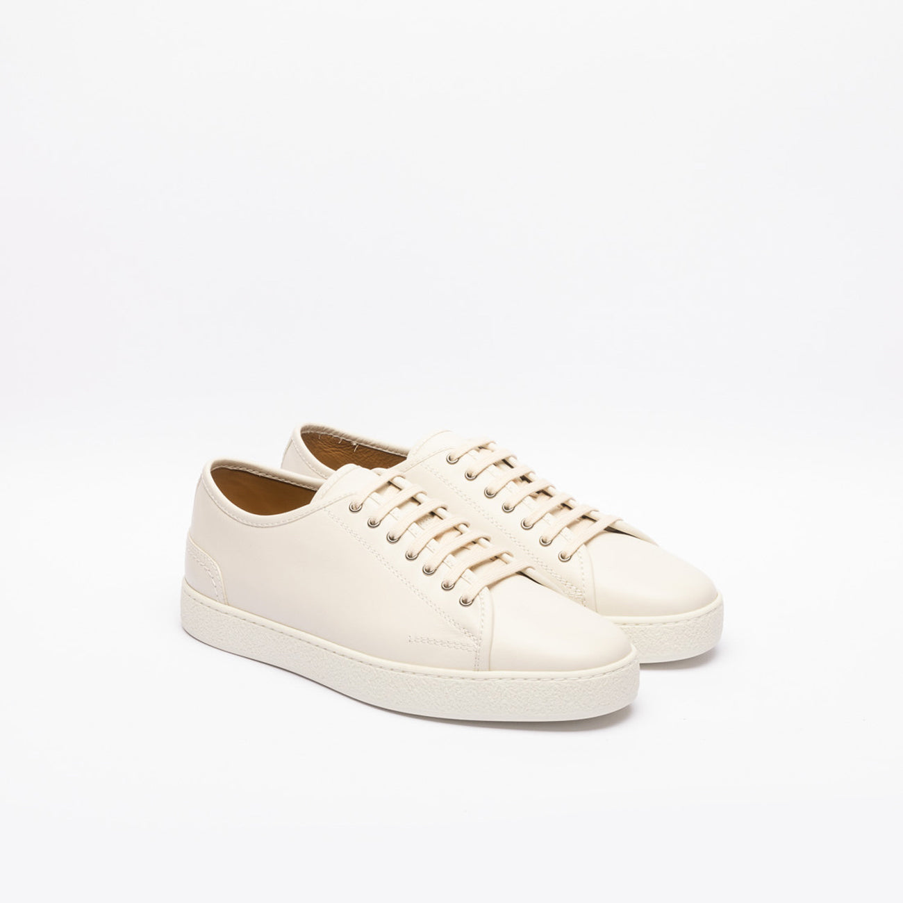 John Lobb Stockwell low-top sneakers in white leather