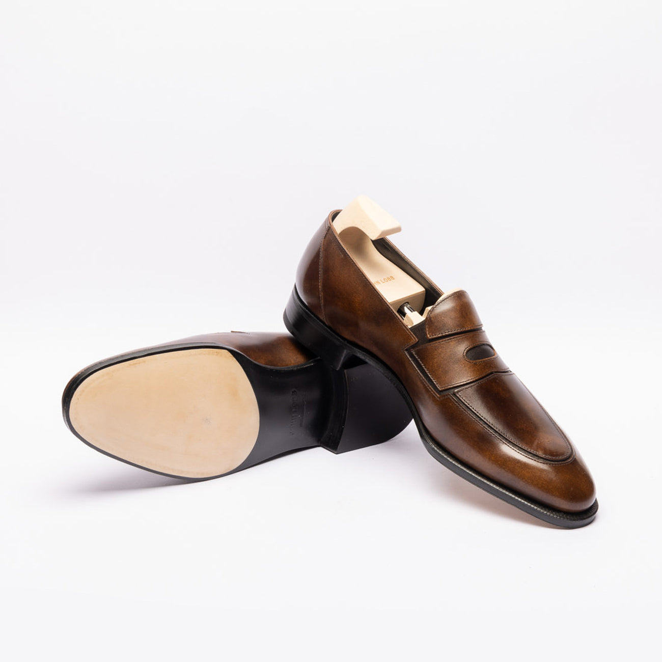 John Lobb Montgomery penny loafer in brown leather