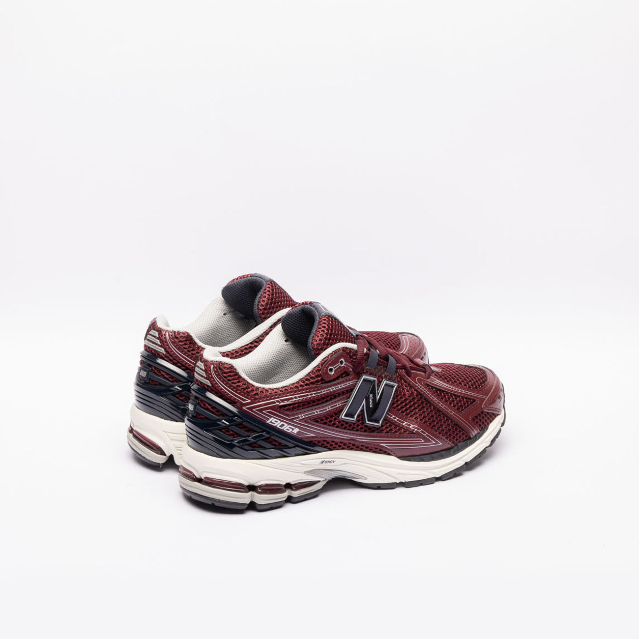 New Balance 1906R burgundy leather and fabric fashion running sneaker