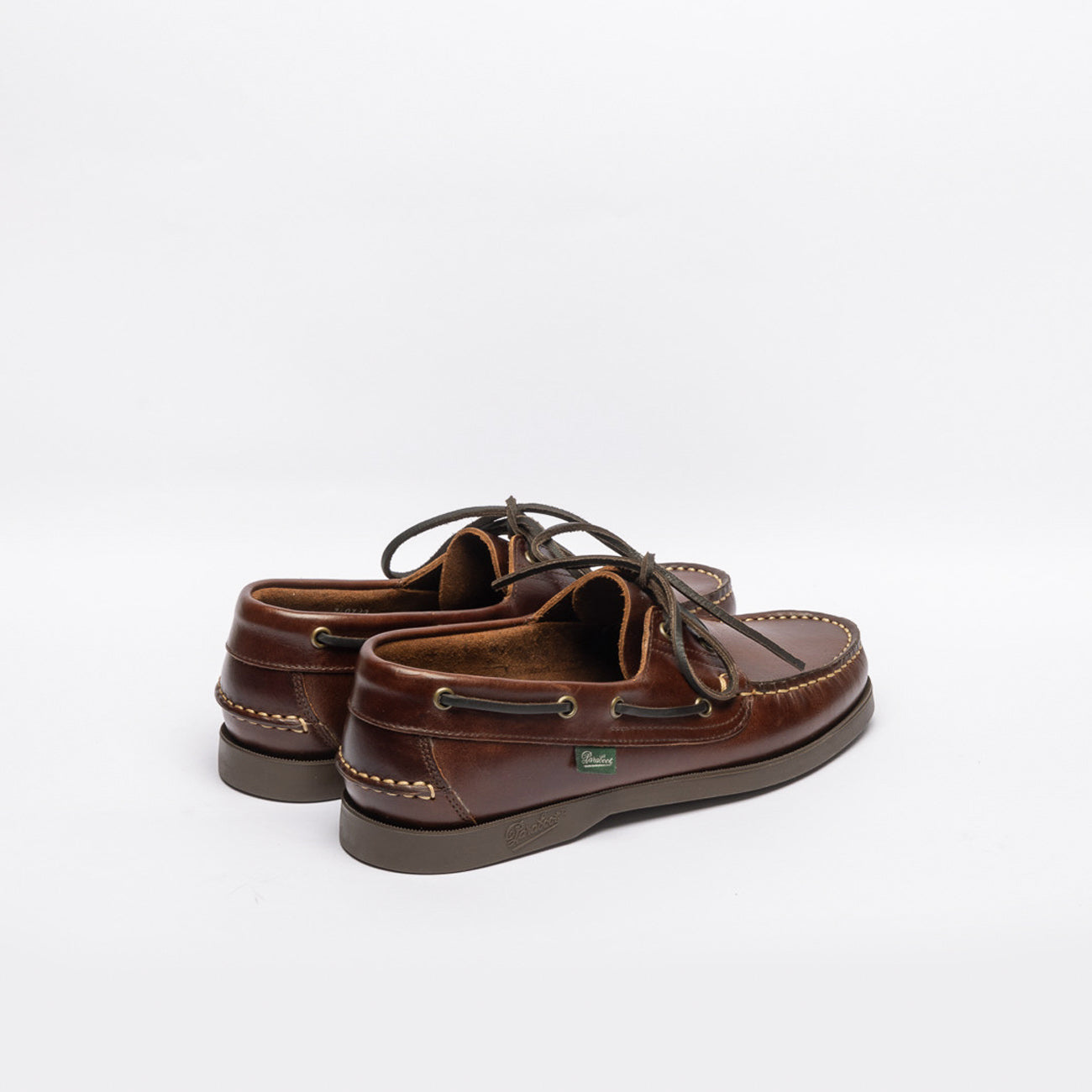 Paraboot Barth brown leather boat shoe